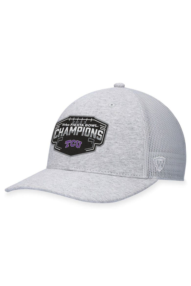 Men's Top of the World  Heather Gray TCU Horned Frogs College Football Playoff 2022 Fiesta Bowl Champions Adjustable Hat, Alternate, color, Heather Gray