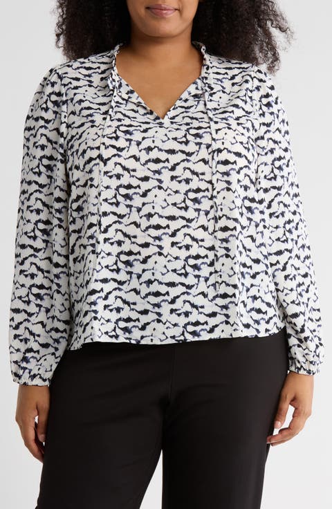 Ruffle Neck Top (Plus)