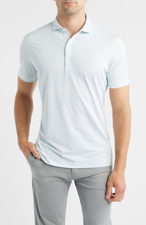 Michael Stripe Performance Golf Polo