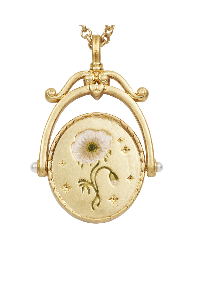 A Initial Anemone Gold Spinner Chain Necklace, Alternate, color, Gold