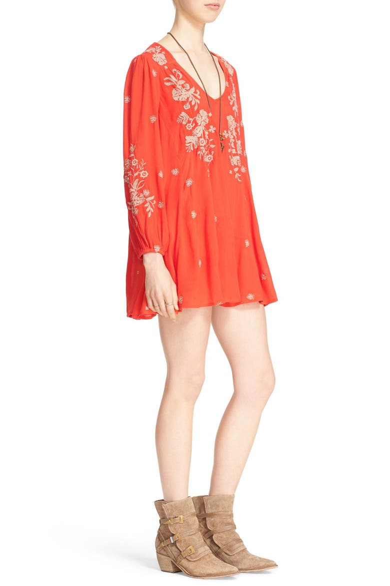 'Sweet Tennessee' Embroidered Minidress, Alternate, color, RED COMBO