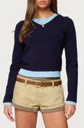 EDIKTED Marthie Faux Layered Sweater