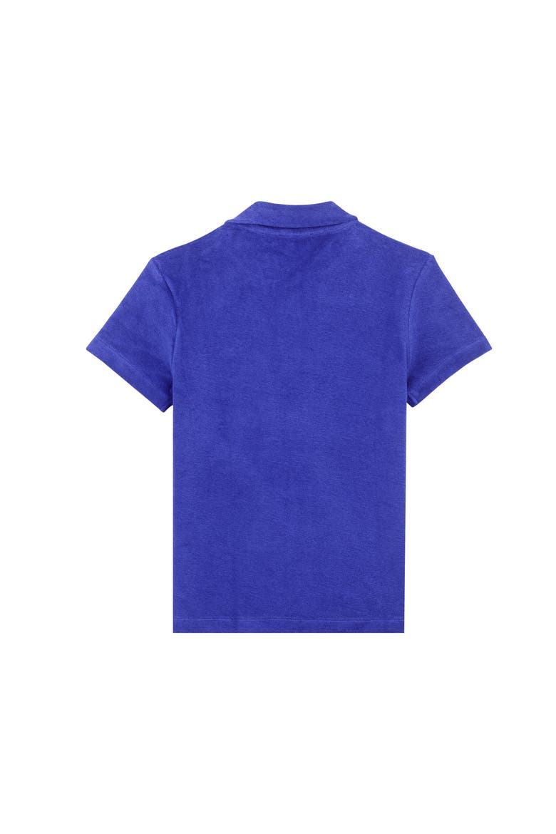 Kids' Embroidered Turtle Terry Polo, Alternate, color, MARRAKECH