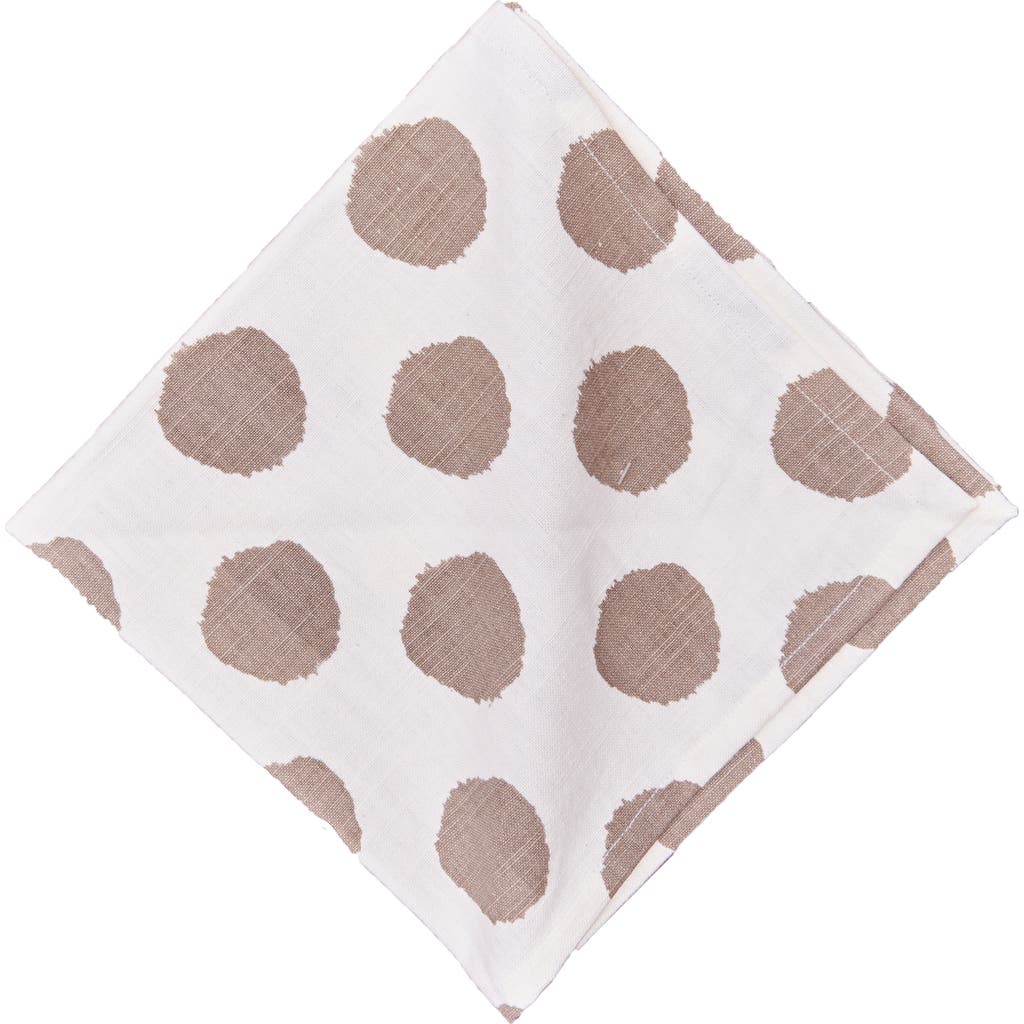 Carol & Frank Dot Napkin In Brown
