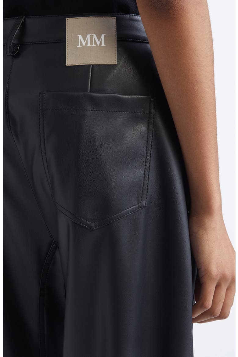 Anselmo Faux Leather Pants, Alternate, color, BLACK