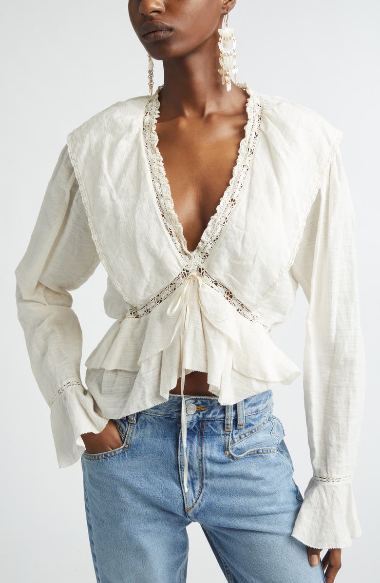 Isabel Marant Yue Mismatched Chandelier Earrings, Alternate, color, Lotus