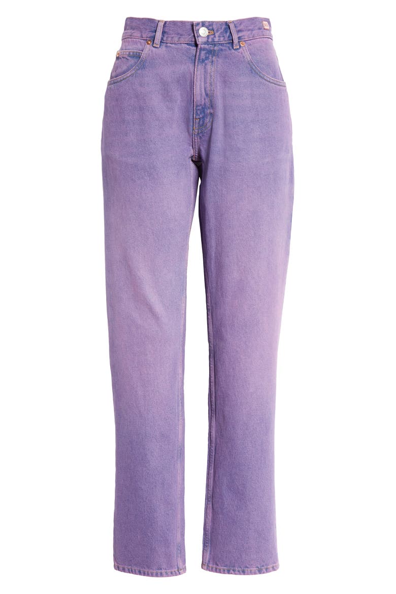 Straight Leg Jeans, Alternate, color, PURPLE