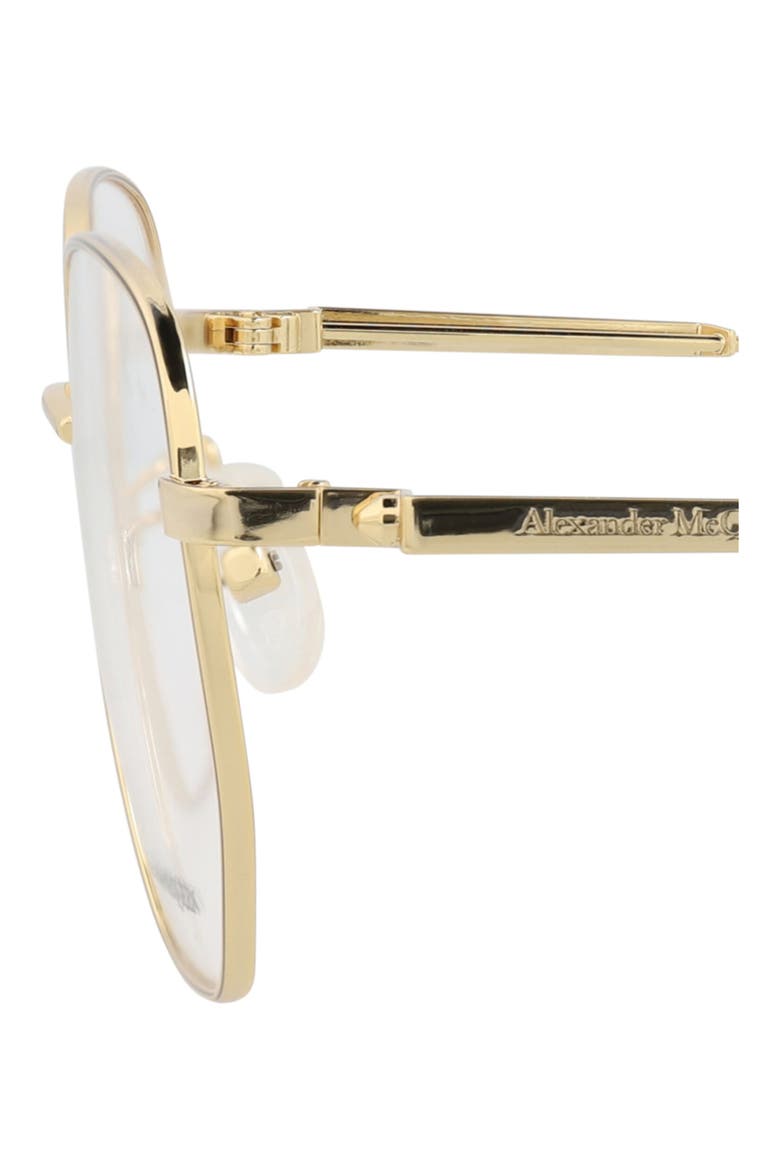 52mm Round Optical Glasses, Alternate, color, GOLD GOLD TRANSPARENT