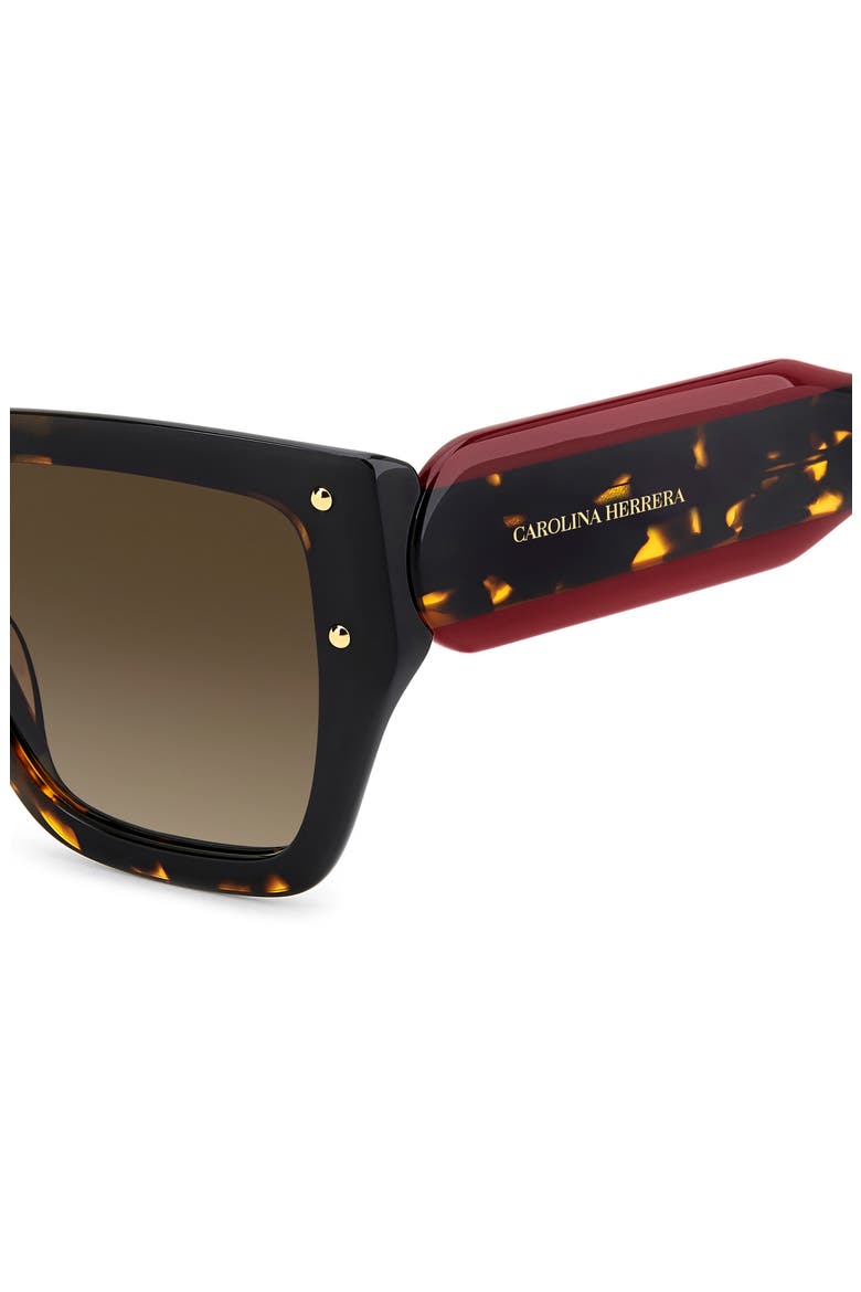53mm Gradient Square Sunglasses, Alternate, color, HAVANA/ BROWN