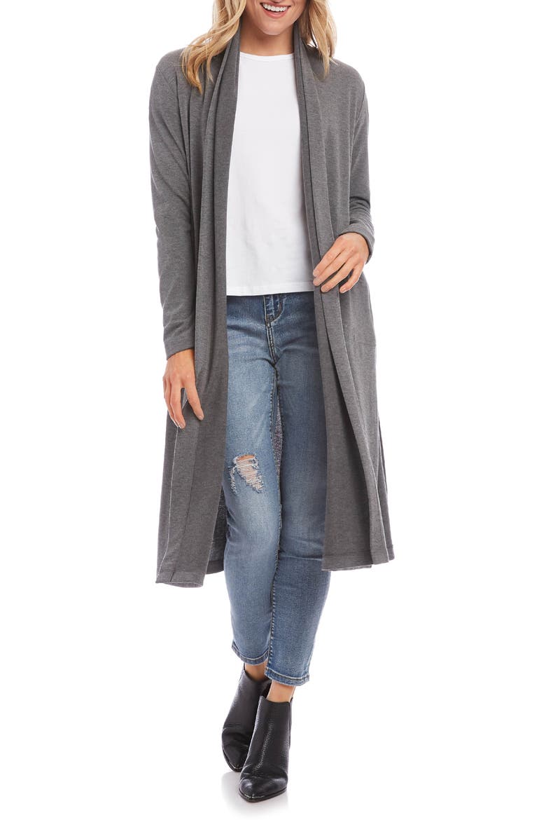 Duster Cardigan, Main, color, DARK HEATHER GRAY