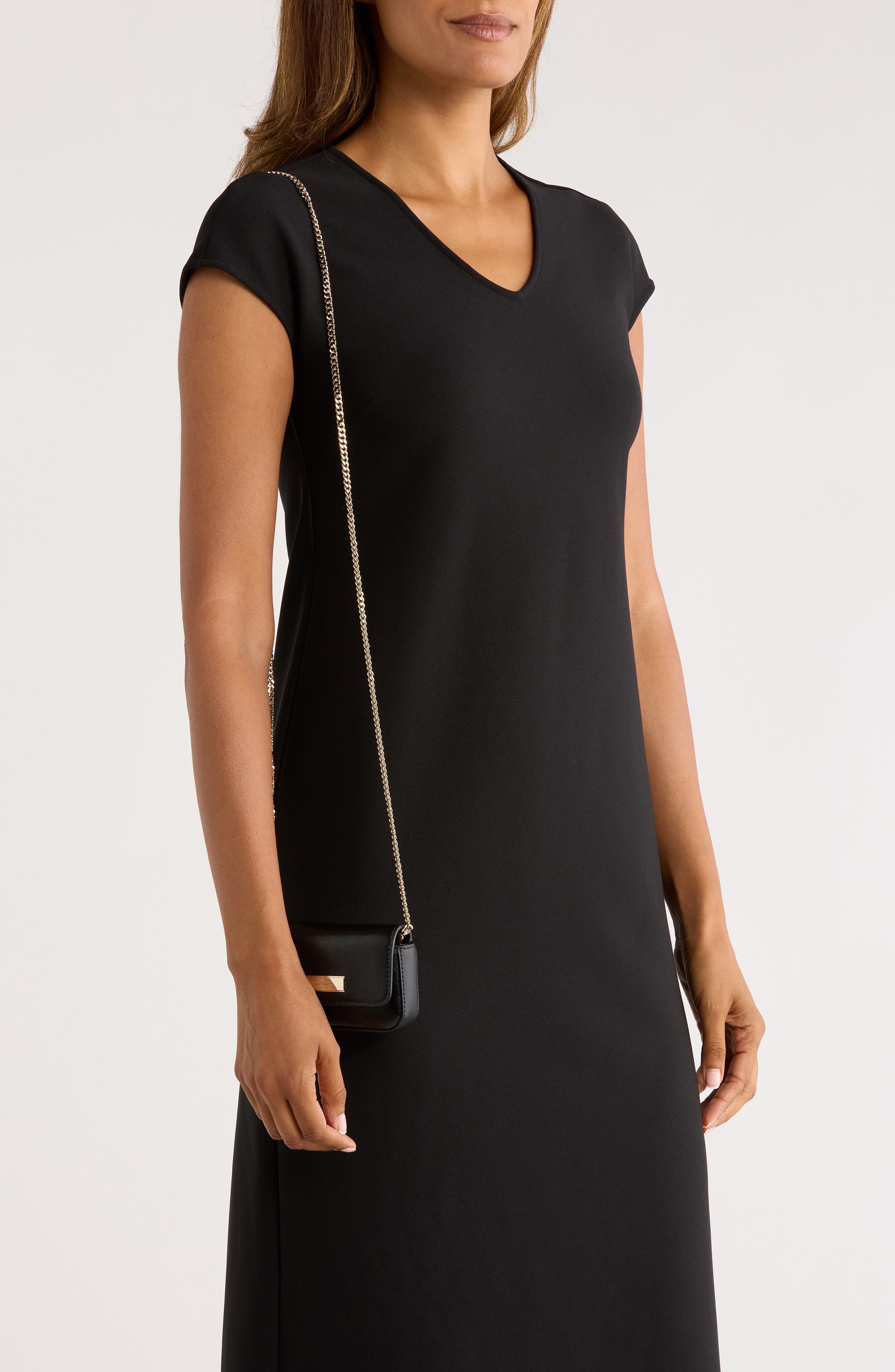 kenzie card case crossbody bag, Alternate, color, BLACK