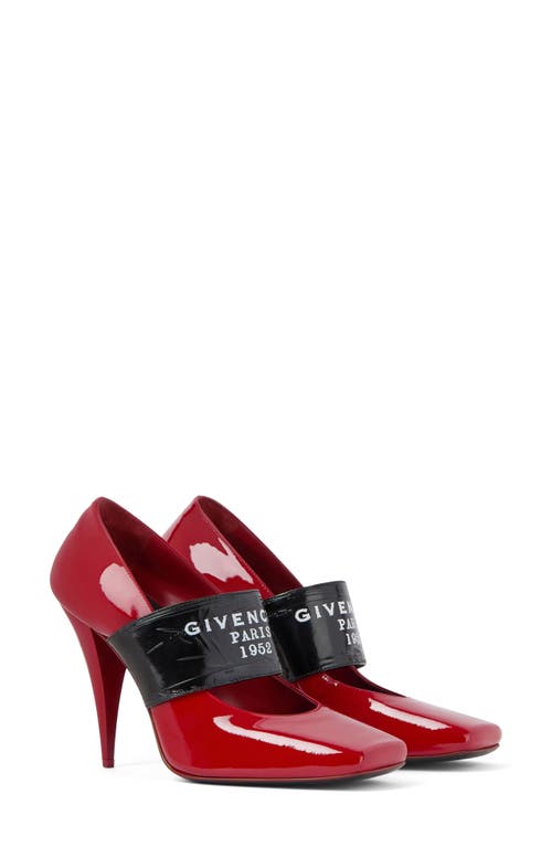 Givenchy Logo Square Toe Mary Jane Pump In Multi
