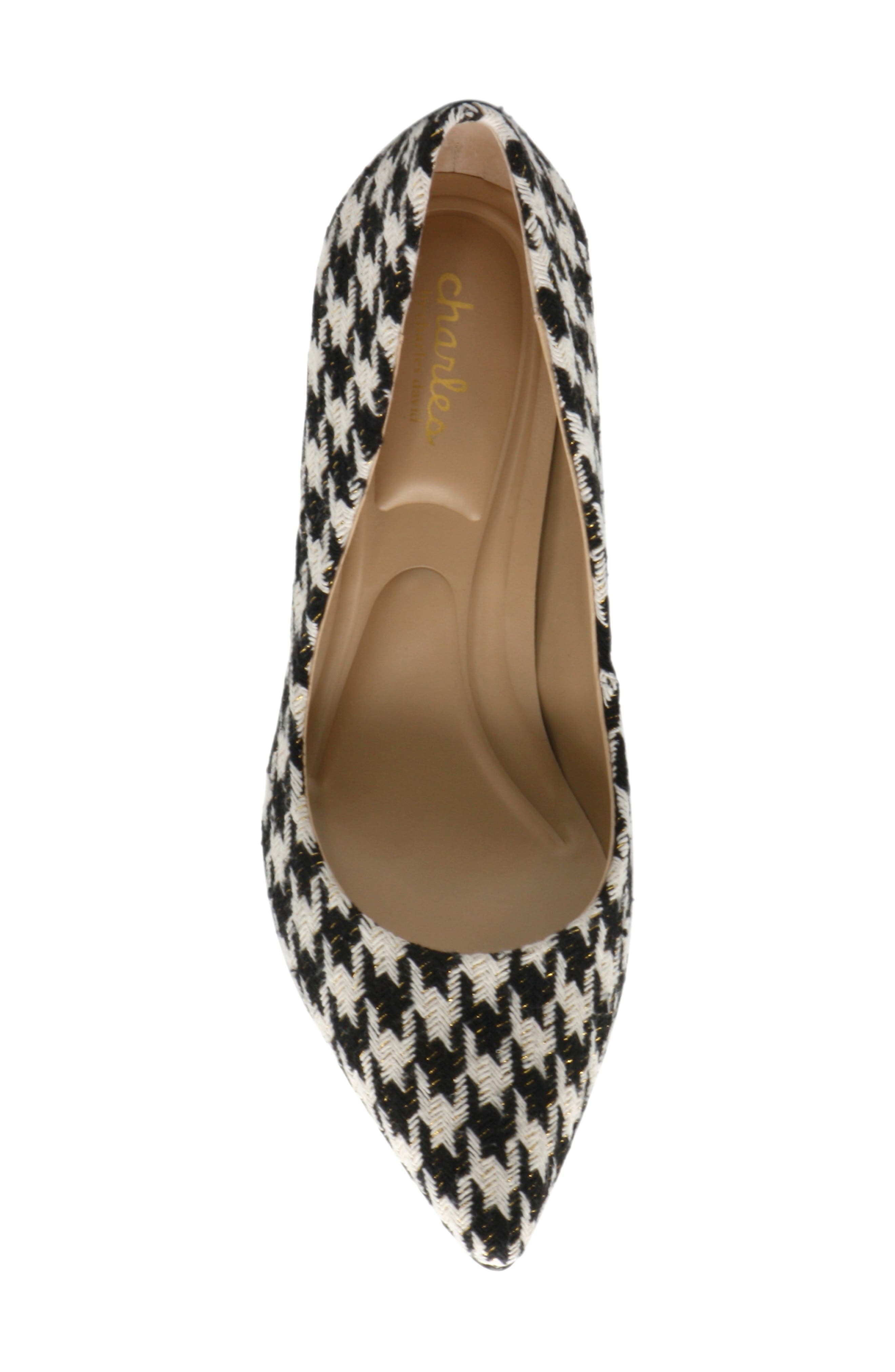 Charles by Charles David Angelica Pointed Toe Pump, Alternate, color, Black/ White