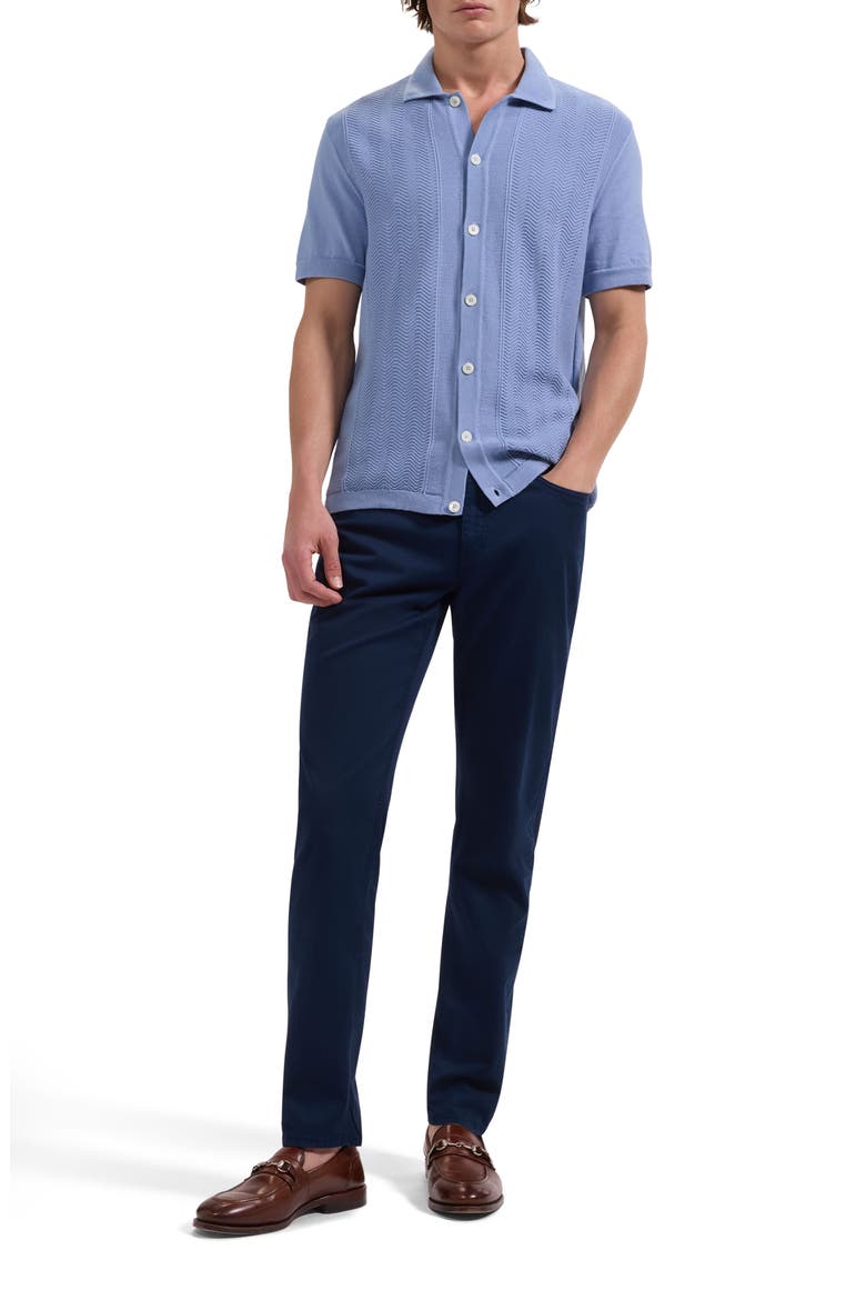 Short Sleeve Cardigan, Alternate, color, AIR BLUE