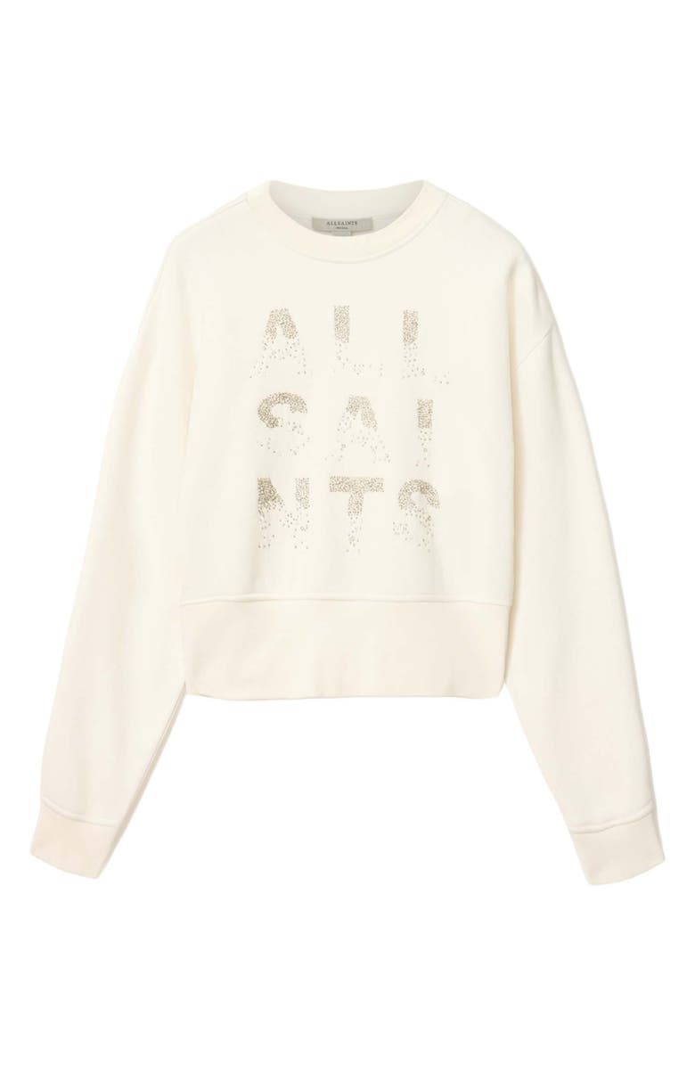 AllSaints Stacks Separo Sweatshirt, Alternate, color, Optic White