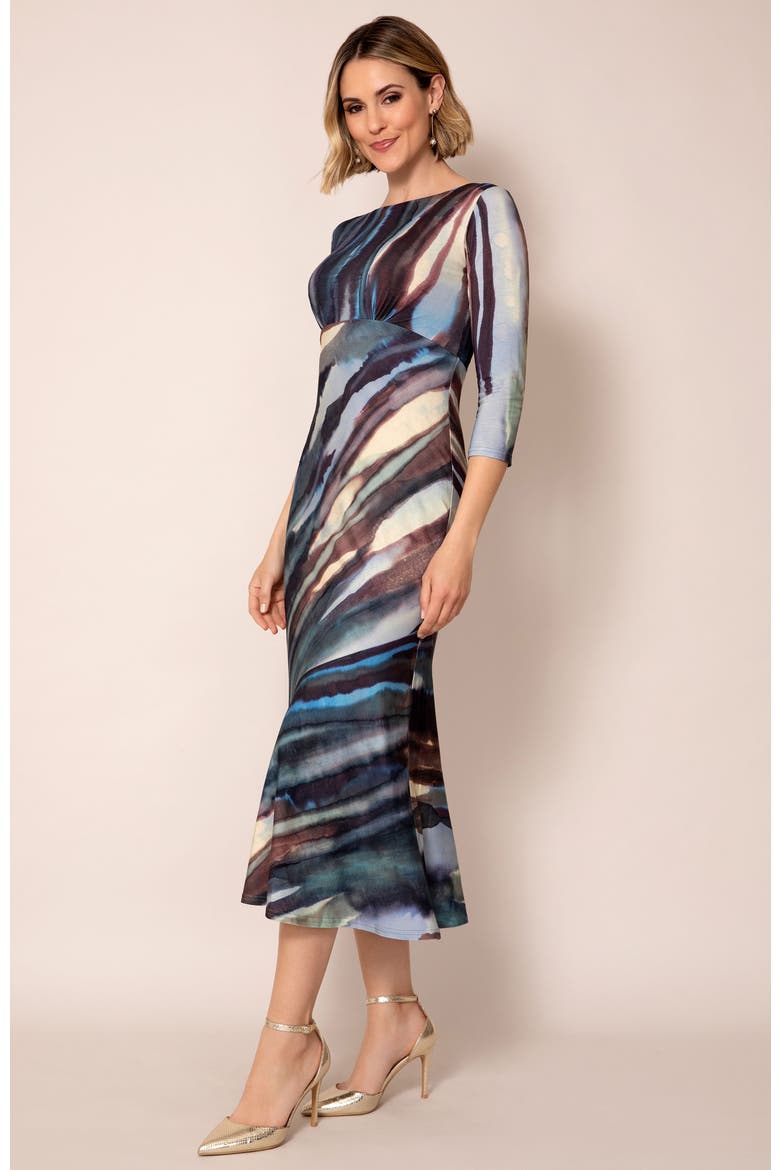 Maxine Asymmetric Dress, Alternate, color, Ocean Blue