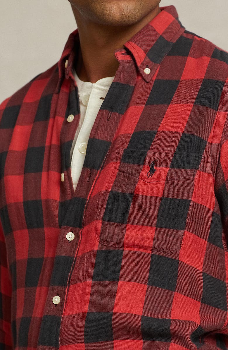 Polo Ralph Lauren Classic Fit Checked Double Face Button-Down Shirt, Alternate, color,