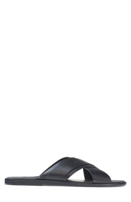 Shop Tom Ford Preston Leather Slide Sandal In Black