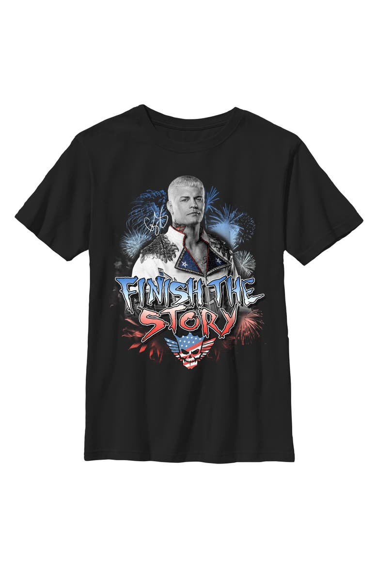 Boys' Cody Rhodes Finish the Story T-Shirt, Main, color, Black