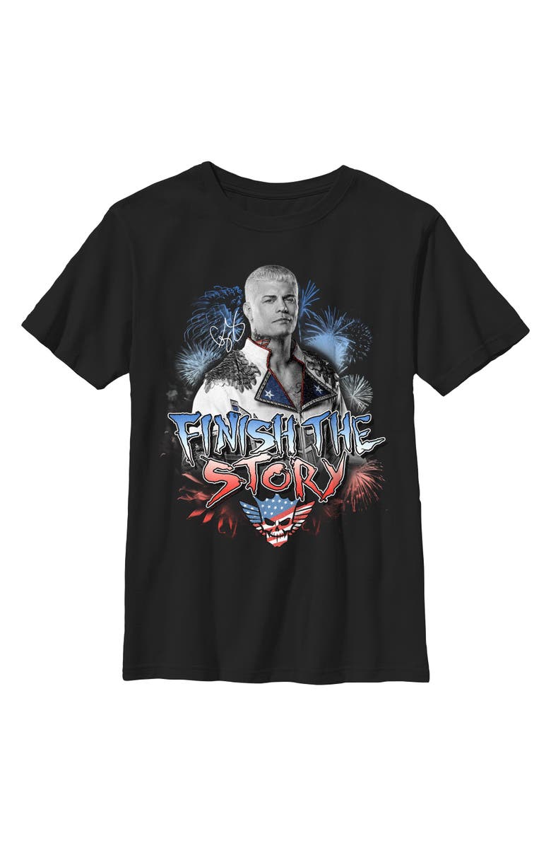 WWE Boy's WWE Cody Rhodes Finish the Story Graphic T-Shirt, Main, color, Black