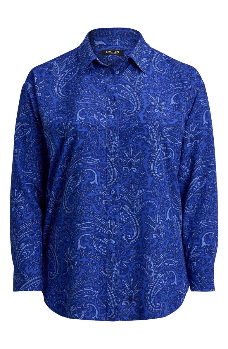 Lauren Ralph Lauren Kotta Paisley Print Button-Up Shirt, Alternate, color, Blue/ Multi