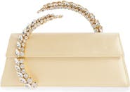 L’alingi Karma Crystal Handle Satin Clutch