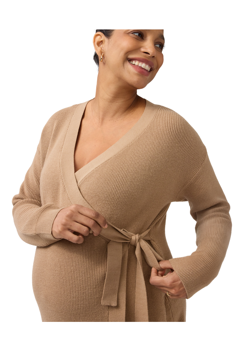 Quilted Longline Maternity and Postpartum Puffer Jacket, Main, color, Pomegranate