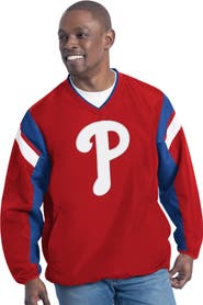 G-III SPORTS BY CARL BANKS Men's G-III Sports by Carl Banks Red Philadelphia Phillies Double Coverage V-Neck Pullover