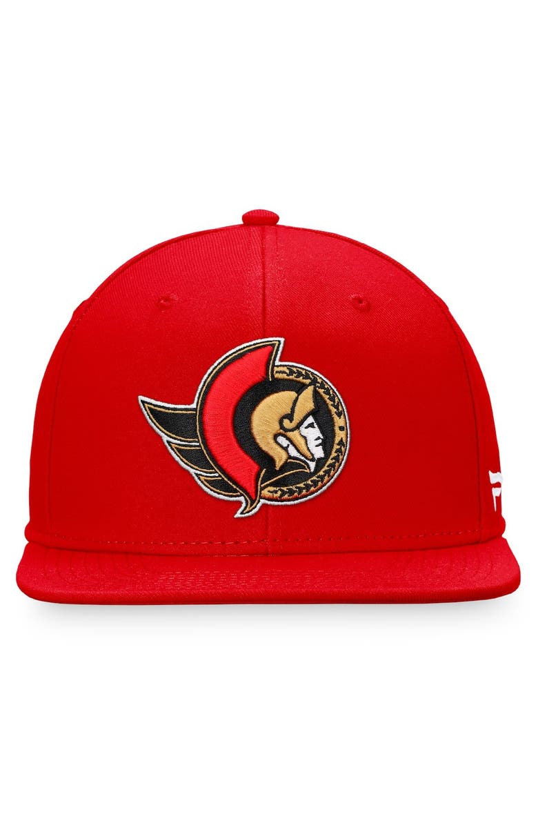 FANATICS Men's Fanatics Branded Red Ottawa Senators Core Primary Logo Fitted Hat, Alternate, color, Red