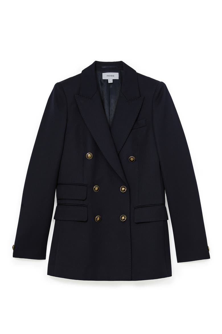 Lauryn Double Breasted Blazer, Alternate, color, NAVY