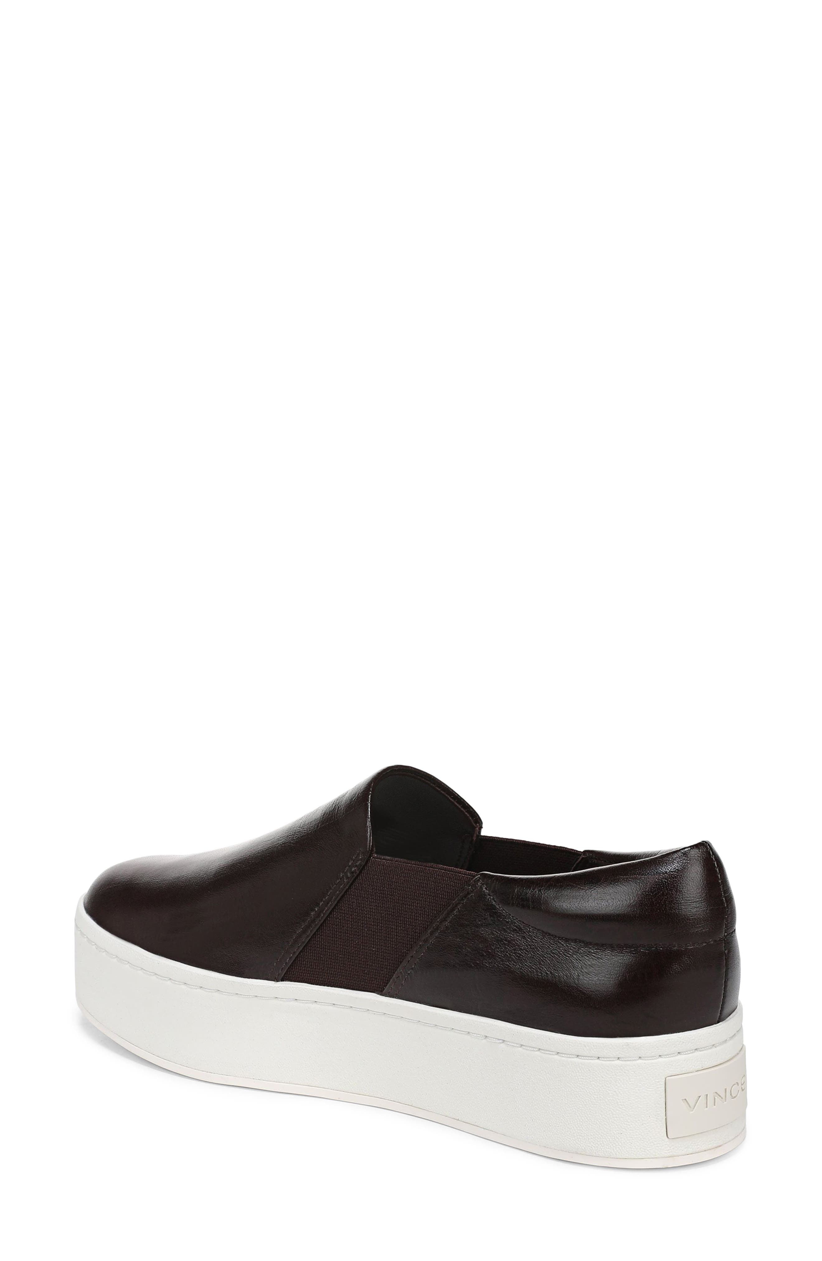 Vince Warren Platform Slip-On Sneaker, Alternate, color, Ganache