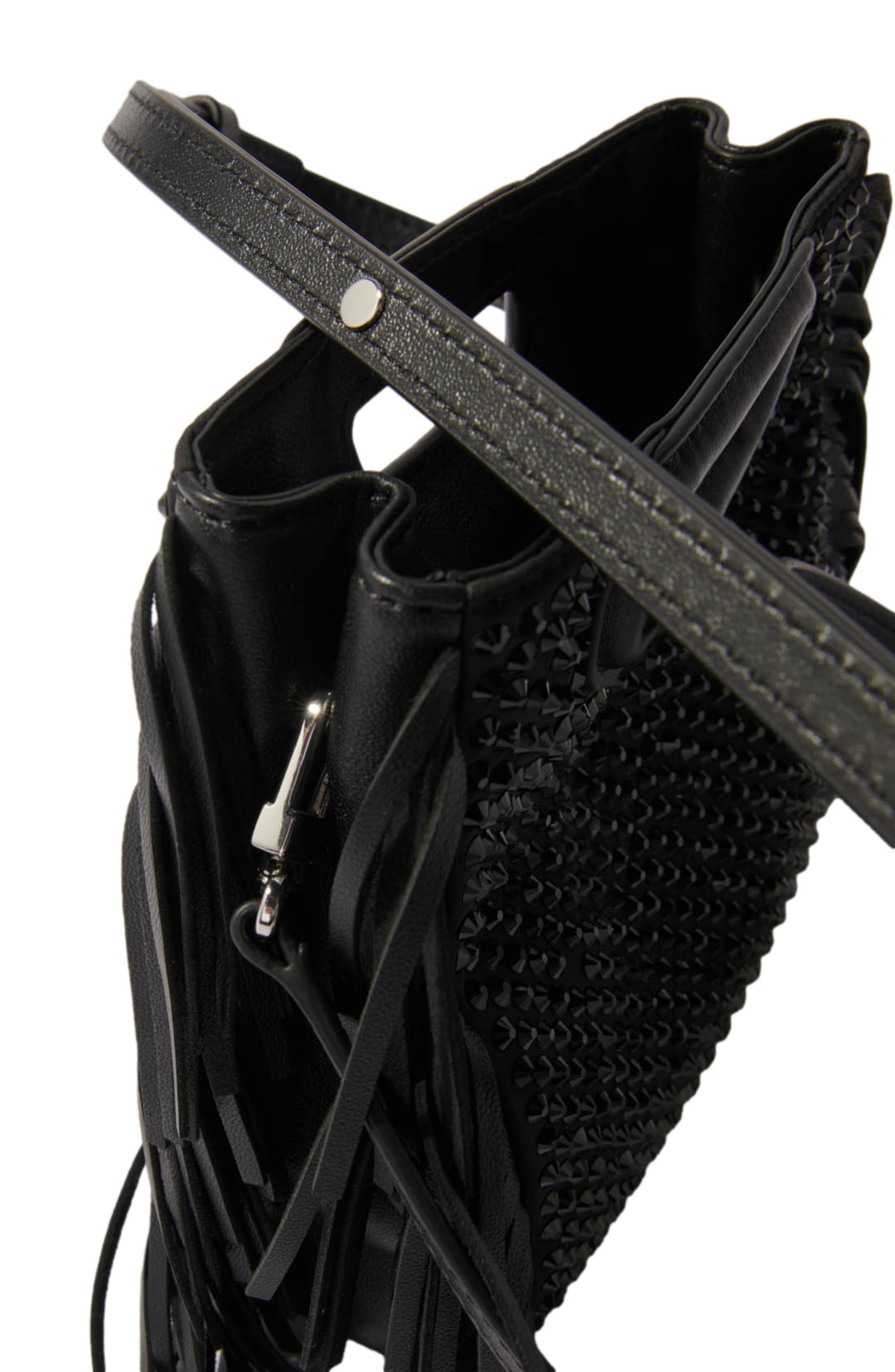 maje M mini rhinestone bag, Alternate, color, 