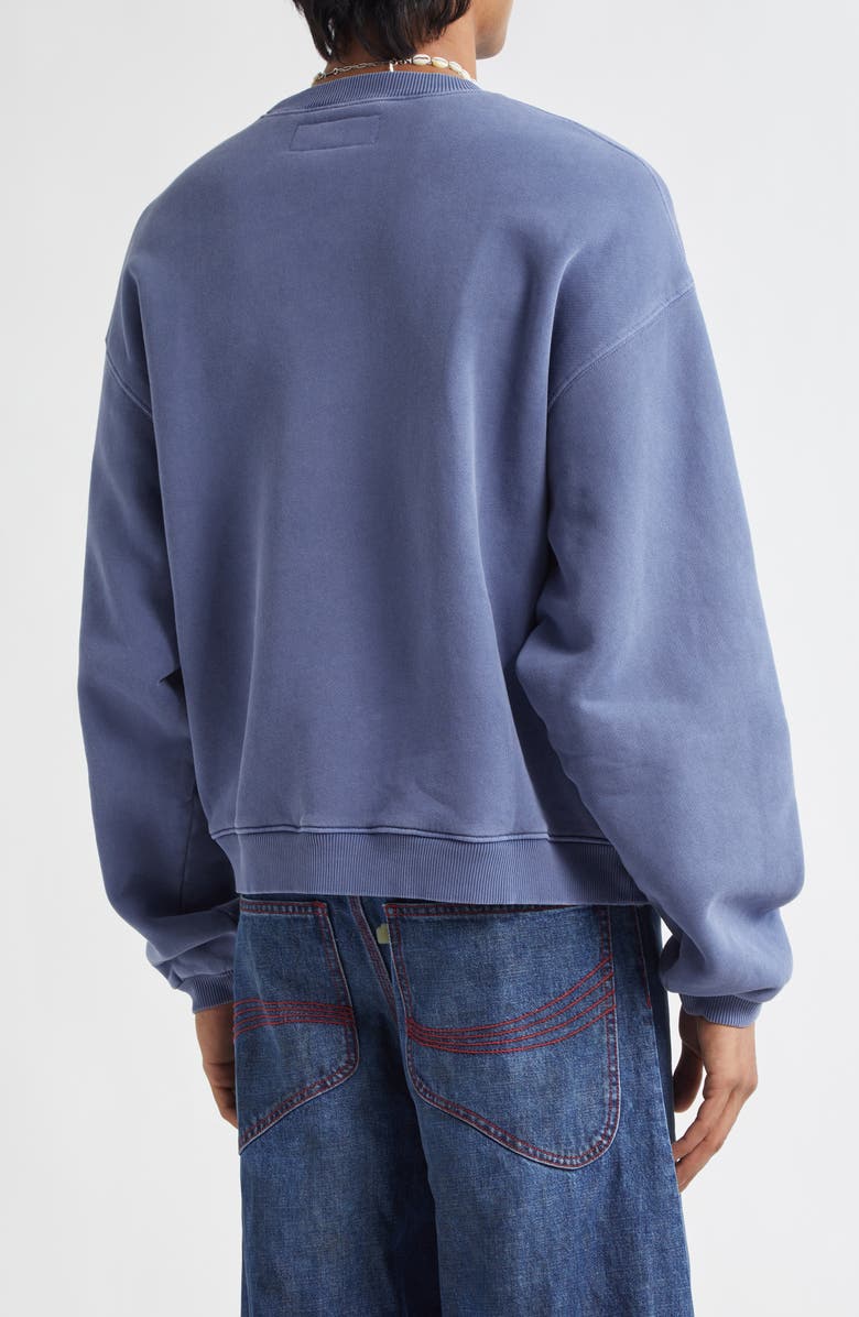 ERL Gender Inclusive Script Embroidery Cotton Sweatshirt, Alternate, color, 