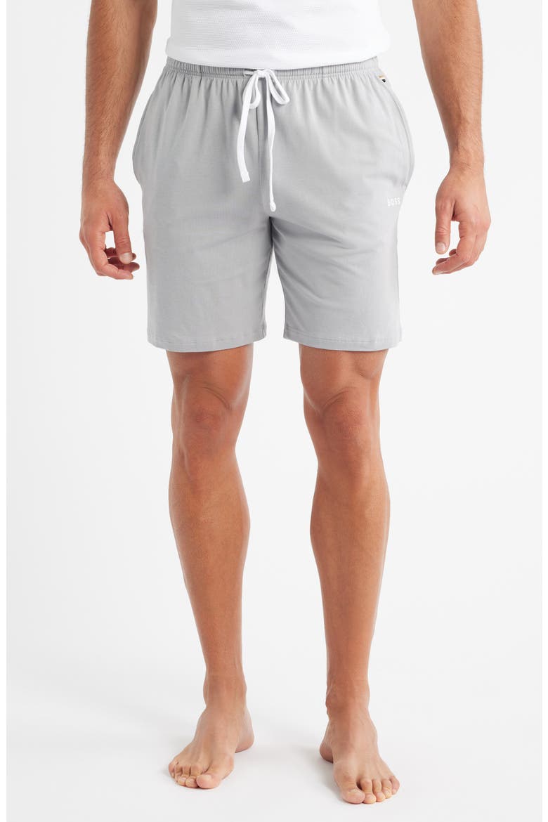 Mix Match Stretch Cotton Pajama Shorts, Main, color, LIGHT/ PASTEL GREY