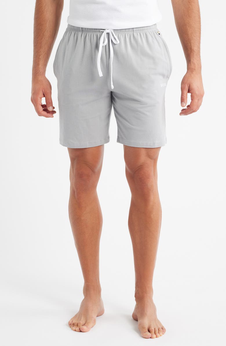 BOSS Mix Match Stretch Cotton Pajama Shorts, Main, color, Light/ Pastel Grey
