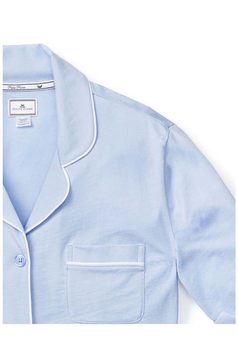 Luxe Pima Cotton Short Pajamas, Alternate, color, PERIWINKLE
