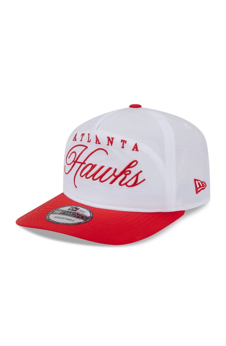 New Era Men's New Era White/Red Atlanta Hawks 2025 NBA Draft On-Stage Nylon 19TWENTY Adjustable Hat, Alternate, color, White