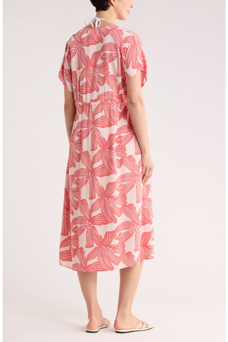 Floral Short Sleeve Cover-Up Dress, Alternate, color, PINK FLORAL MULTI