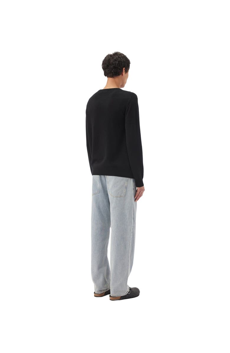 Gobi Cashmere Essential Crewneck Cashmere Sweater, Alternate, color, Black