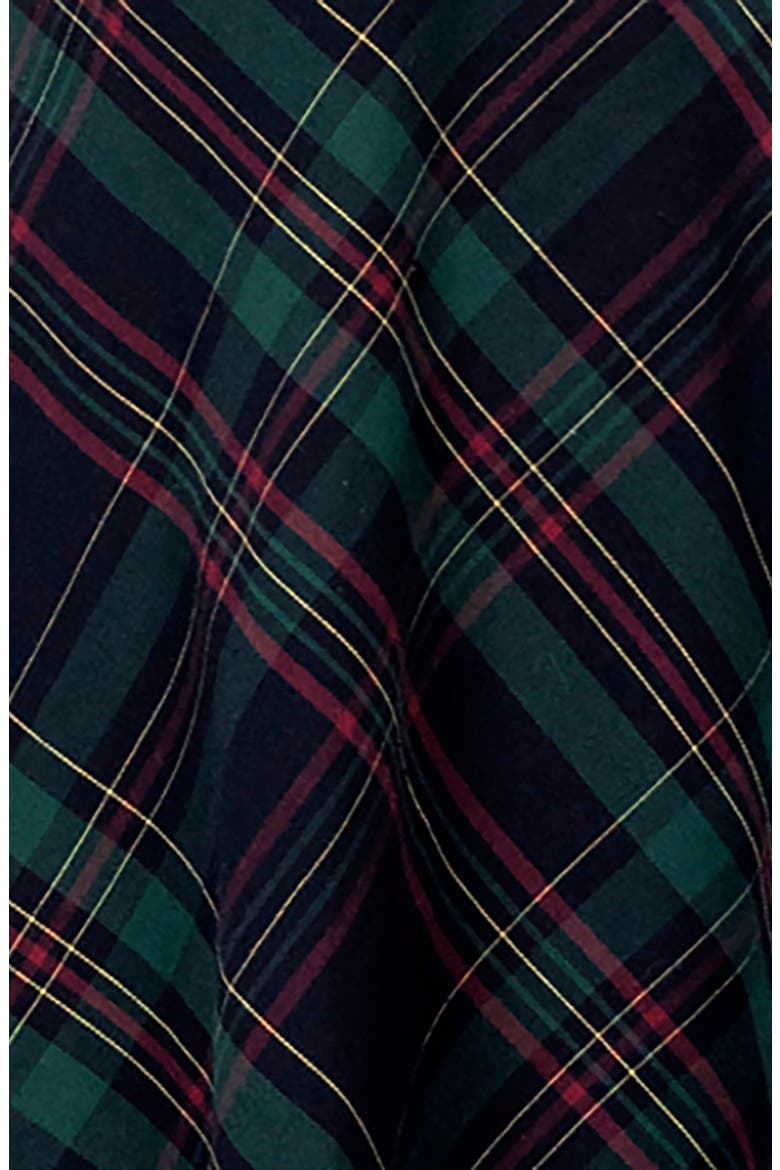 Organic Sleeveless Bow Neck Dress, Alternate, color, Scottish Plaid