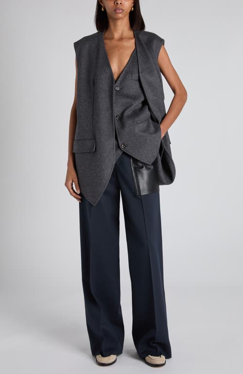 Bottega Veneta Women Double Face Wool Double Layer Gilet In Black