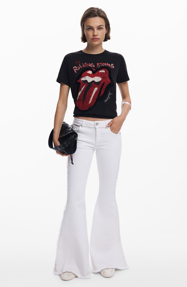 Desigual Embroidered Graphic T-Shirt, Alternate, color, Black