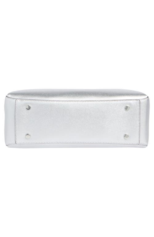 Kate Spade New York Serena Metallic Top Handle Bag In Silver