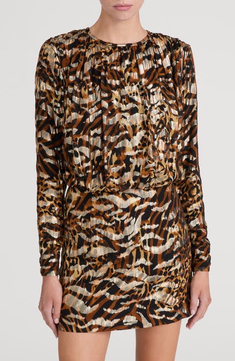 The Pleated Silk Blend Minidress