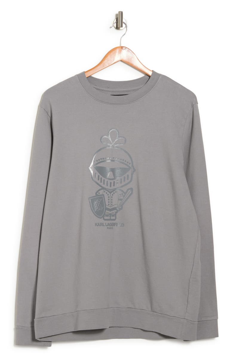 KARL LAGERFELD PARIS French Terry Graphic Sweatshirt, Alternate, color, 