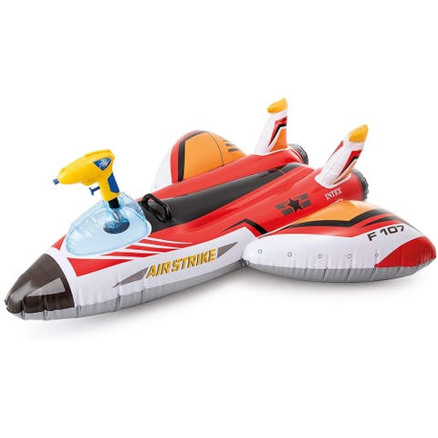 Plane Rideon Pool Float W/ Water Gun, 88Lb Cap, Ages 3+