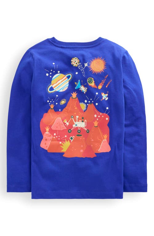 Mini Boden Kids' Planet Print Cotton Graphic T-shirt In Blue