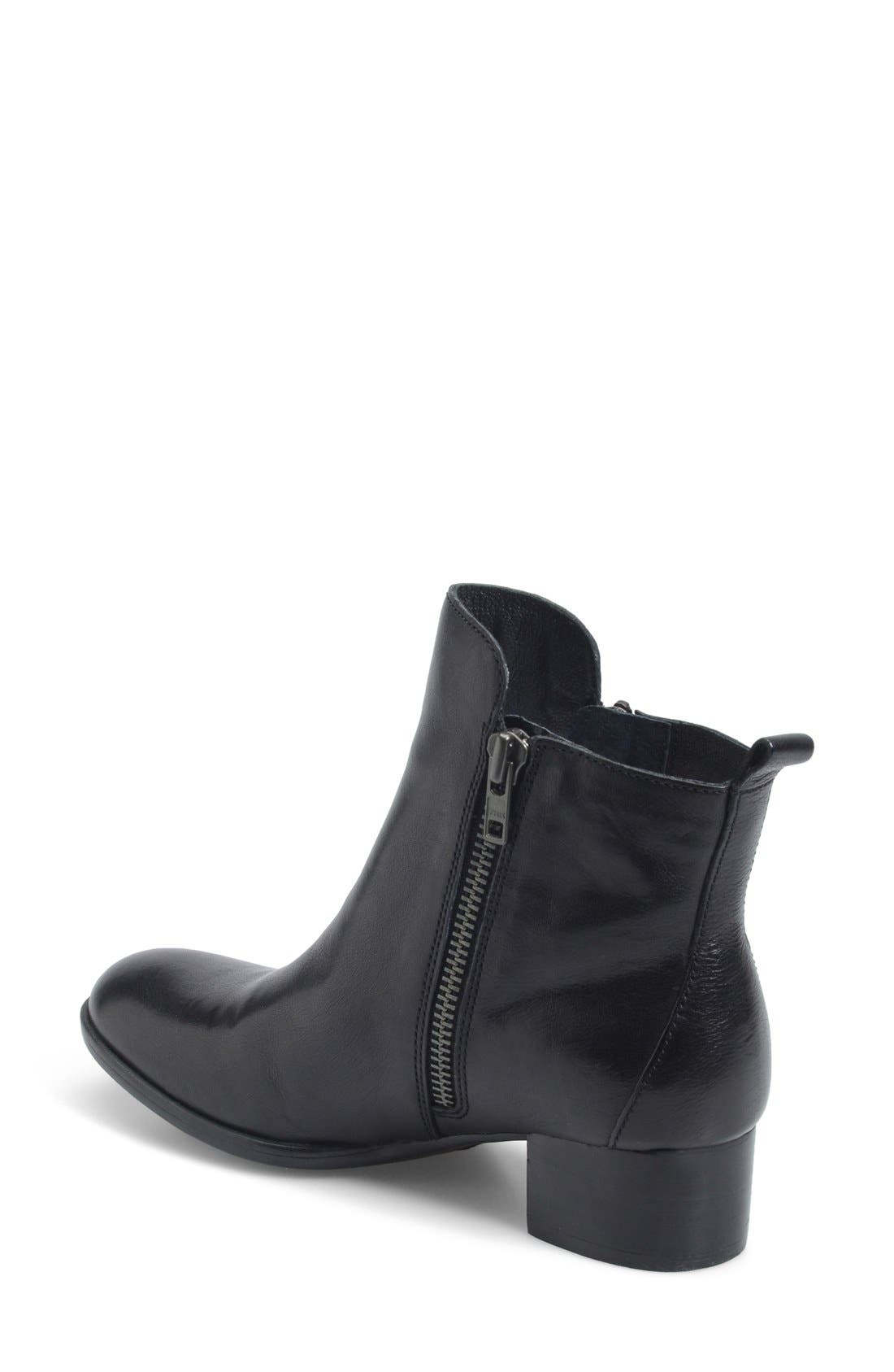 'Landa' Bootie, Alternate, color, BLACK/ BLACK LEATHER