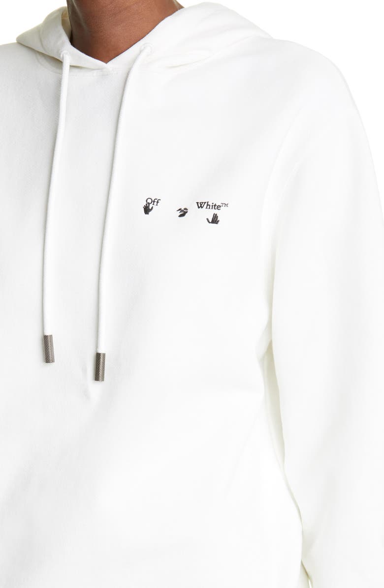 Off-White Liquid Melt Arrow Logo Women's Hoodie, Alternate, color, 
