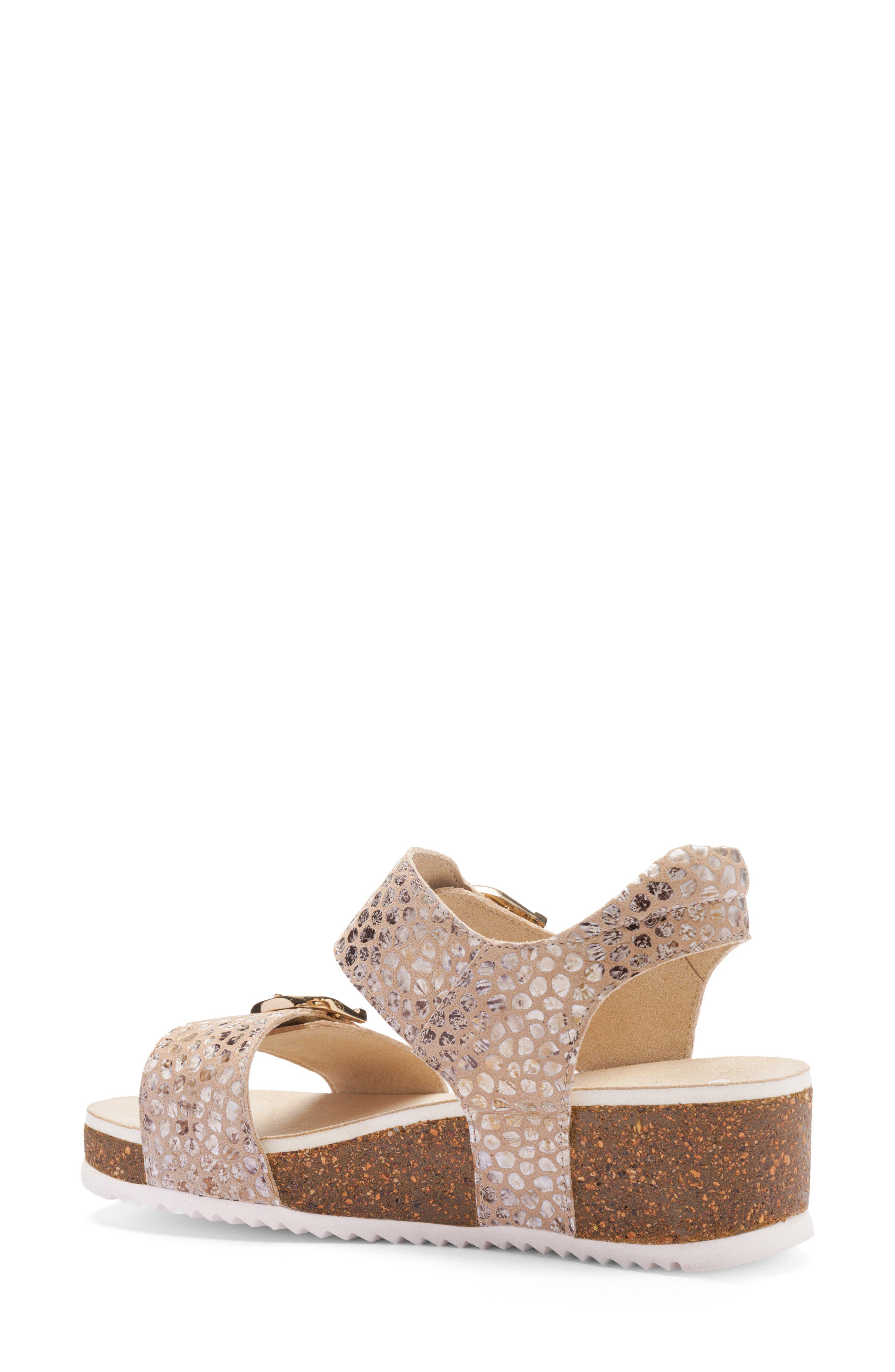 ara Nova Platform Wedge Sandal, Alternate, color, Camel